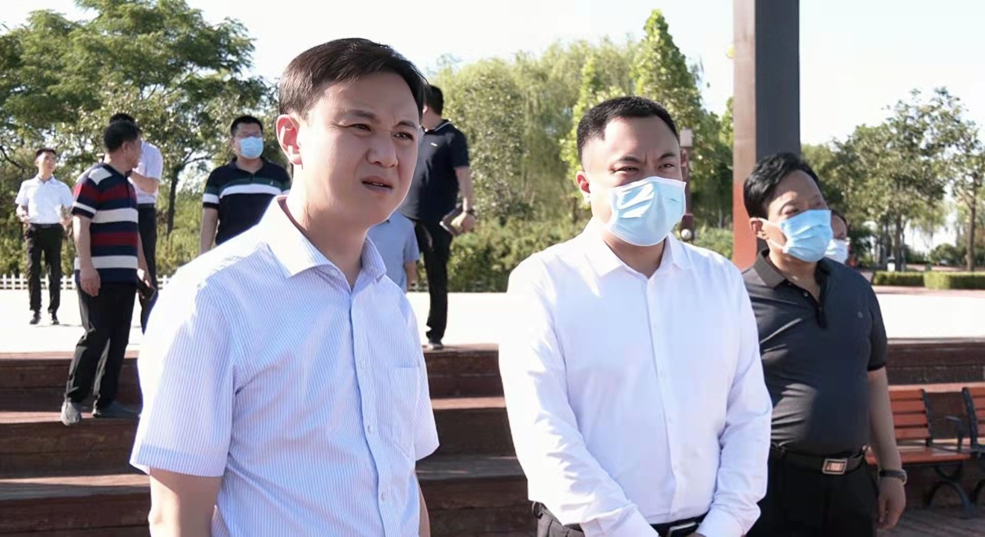 衡水市副市长周峰在索泸河滏东排河巡河