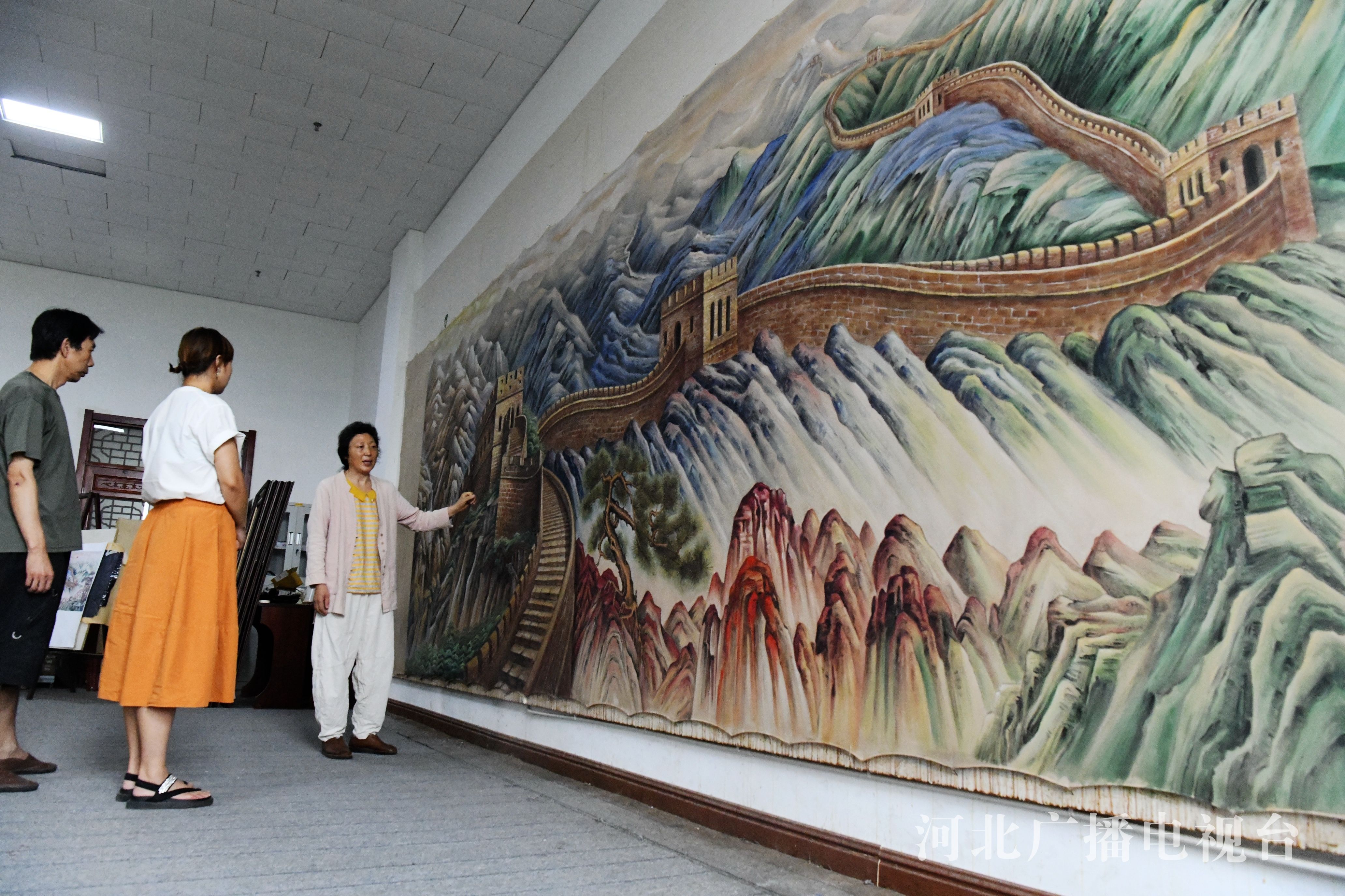 邯郸广平非遗传承人创作巨幅画作中华魂献礼七一