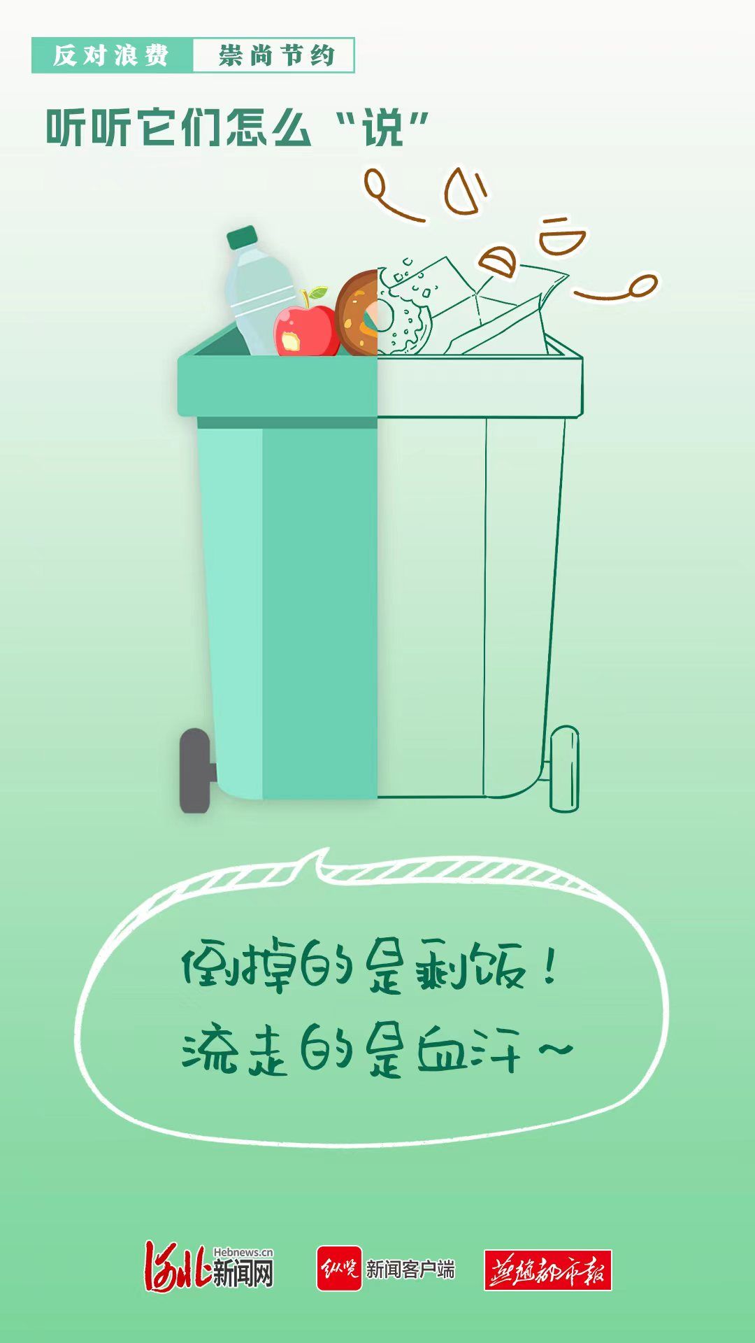 创意海报｜反对浪费崇尚节约！听听它们怎么“说”？