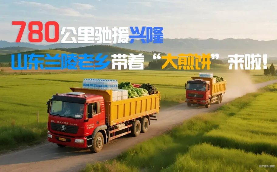 【1直播】780公里驰援兴隆 山东兰陵老乡带着“大煎饼”来啦！