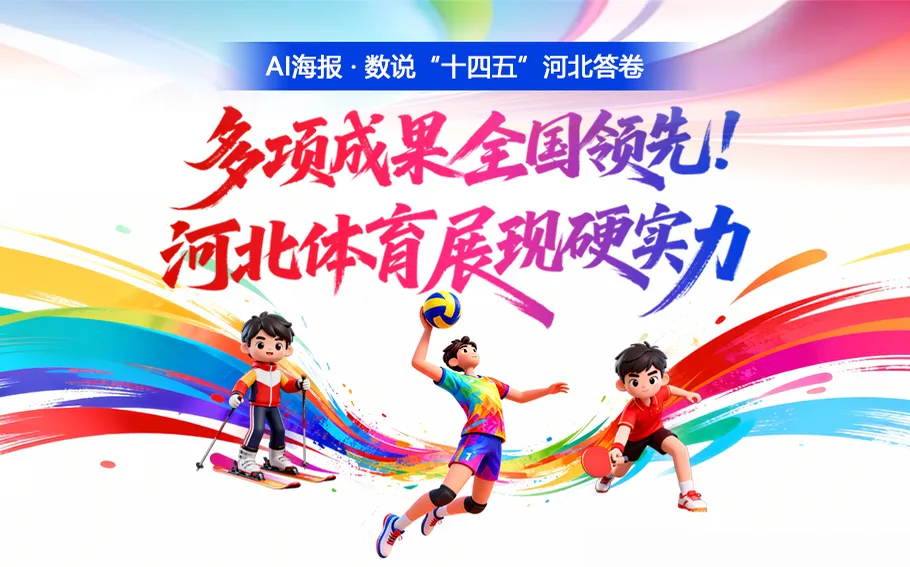 AI 海报·数说“十四五”河北答卷丨多项成果全国领先！河北体育展现硬实力