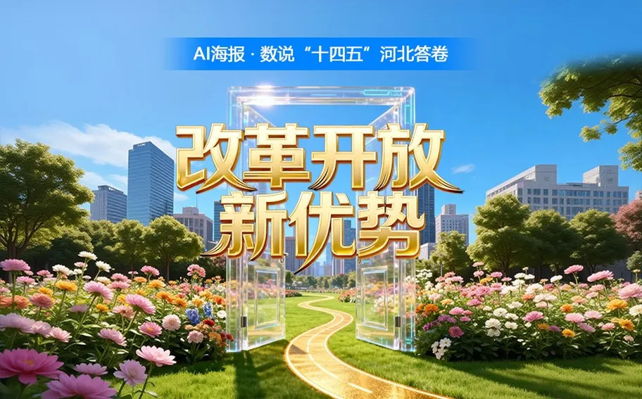 AI海报·数说“十四五”河北答卷丨改革开放新优势