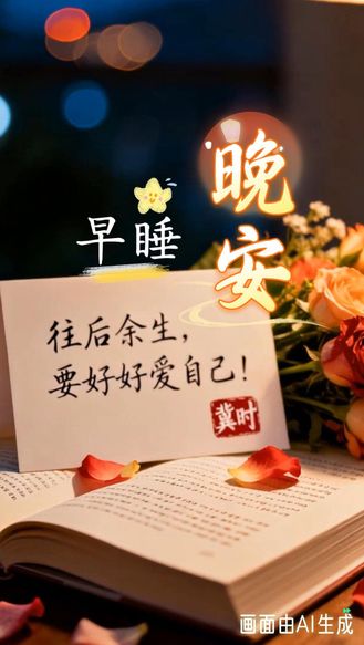 早睡晚安 | 一辈子很短，好好爱自己！#晚安