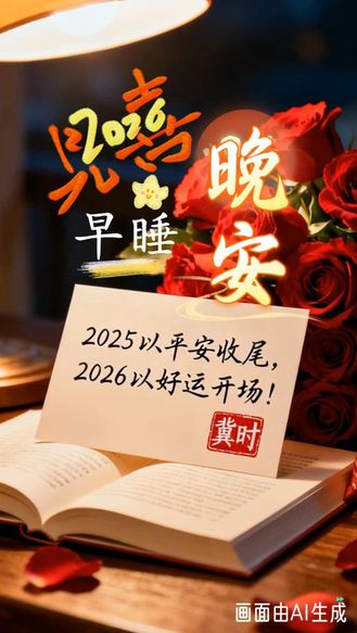 早睡晚安 | 2025以平安收尾，2026以好运开场！愿我们的努力终将收获，愿我们的理想终有归途！#晚安
