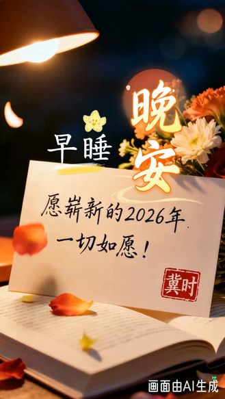 早睡晚安 | 今天是2026年的第一天，新的一年，新的开始！愿所有的美好都如约而至，所有的幸运都不期而遇，愿崭新的2026年一切如愿，愿家人健康平安，无灾无难，日子常新，岁月长安。#晚安