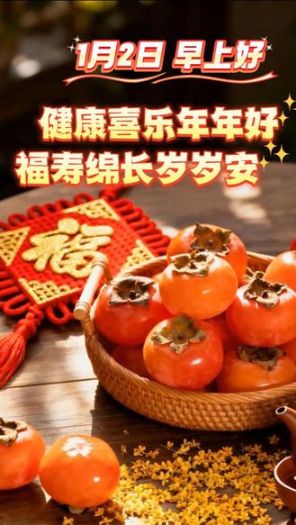 2026年1月2日，早上好呀！新的一年，祝您健康喜乐年年好，福寿绵长岁岁安。愿您阖家吉祥，幸福美满！#早安