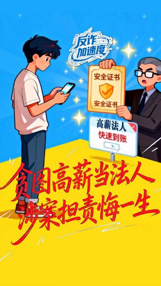 反诈加速度丨贪图高薪当法人 涉案担责悔一生