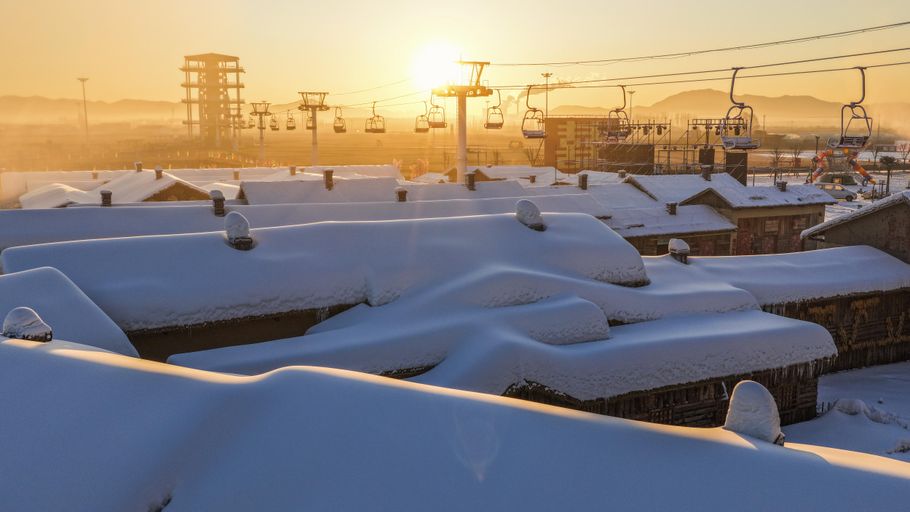 唐山遵化：冬日雪乡 晨景如画