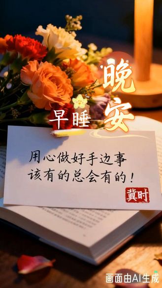 早睡晚安 | 用心做好手边事，该有的总会有的！#晚安
