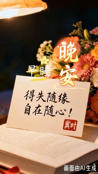 早睡晚安 | 得失随缘 自在随心！#晚安