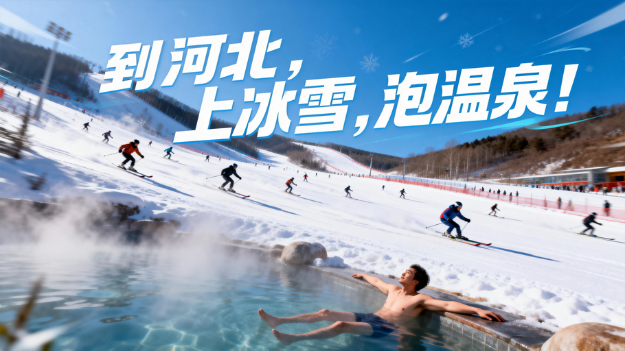 冰雪运动点燃冬日激情丨到河北，上冰雪，泡温泉！#冰雪春天 #冰天雪地也是金山银山