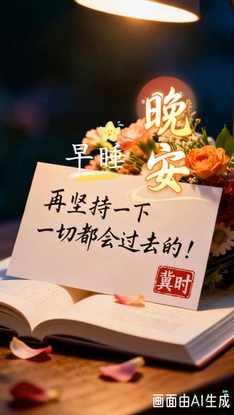 早睡晚安 | 再坚持一下，一切都会过去的！#晚安