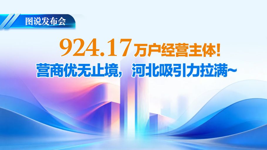 图说发布会丨924.17万户经营主体！营商优无止境，河北吸引力拉满~