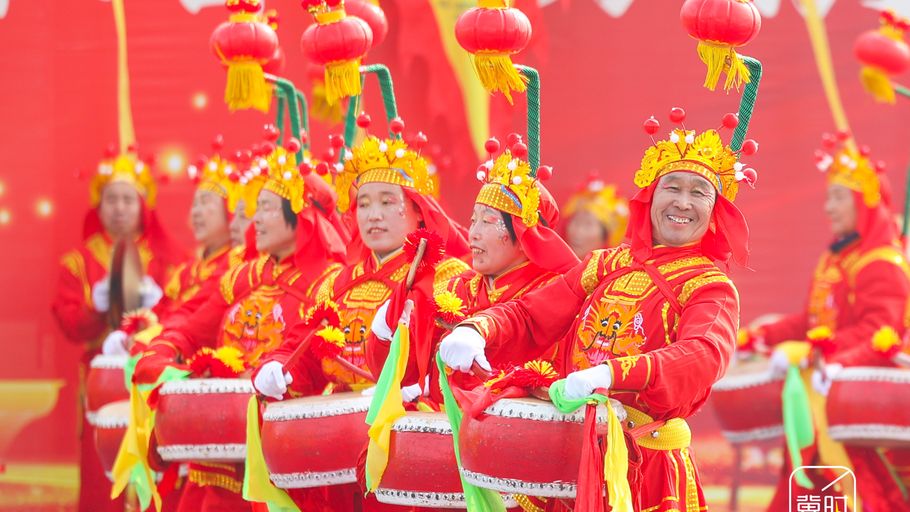 河北石家庄：战鼓迎春