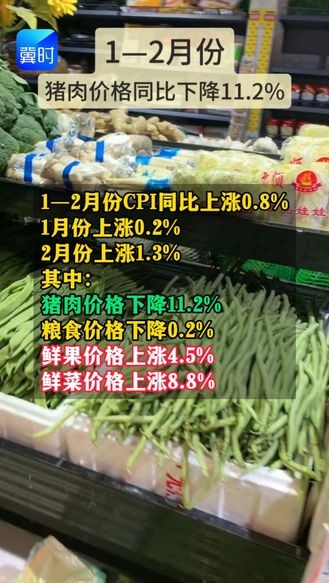 最新CPI数据：猪肉价格同比下降11.2%