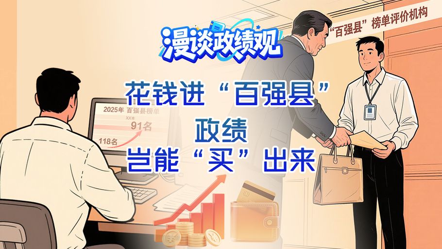漫谈政绩观丨花钱进“百强县”，政绩岂能“买”出来