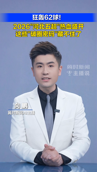 狂轰62球！2026“河北五超”热血盛开 这些“破圈密码”藏不住了丨冀时新闻主播说#河北五超 #足球