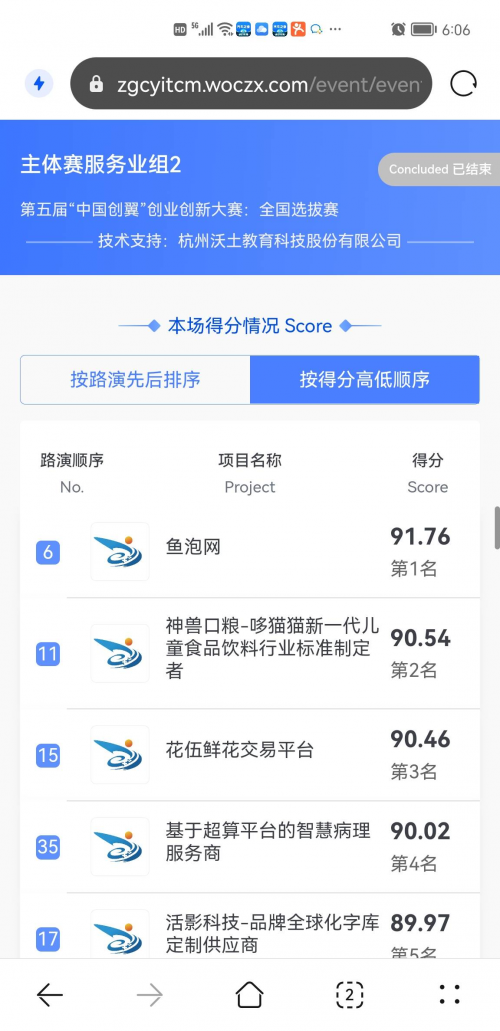 捷报频传，鱼泡网在第五届“中国创翼”创业创新大赛全国选拔赛斩获佳绩